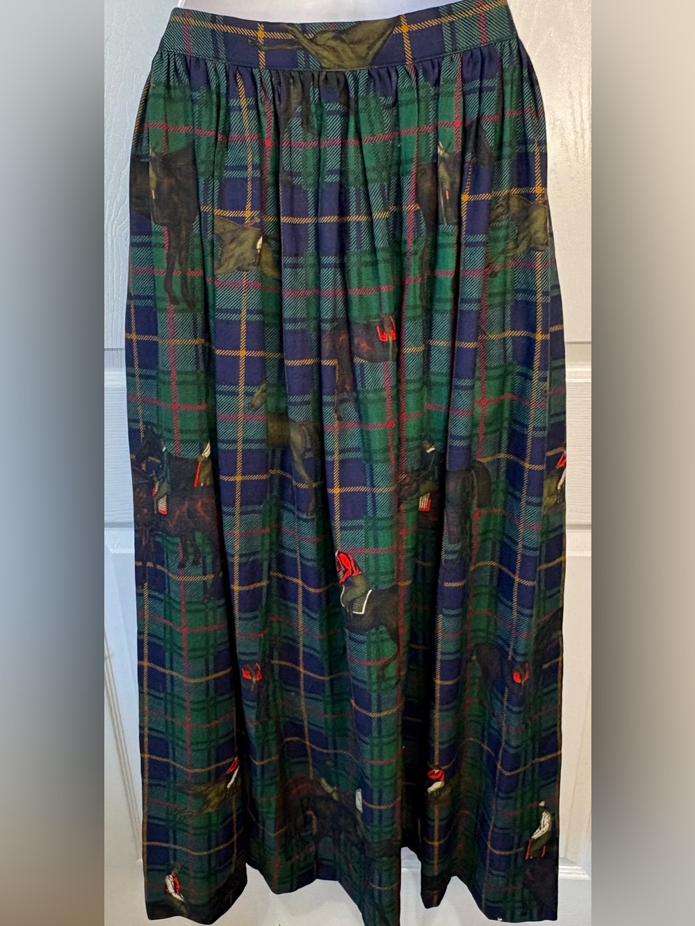 Vintage Ralph Lauren Polo Pleated Tartan Plaid Equestrian Horse Skirt Size 6 - Picture 4 of 7